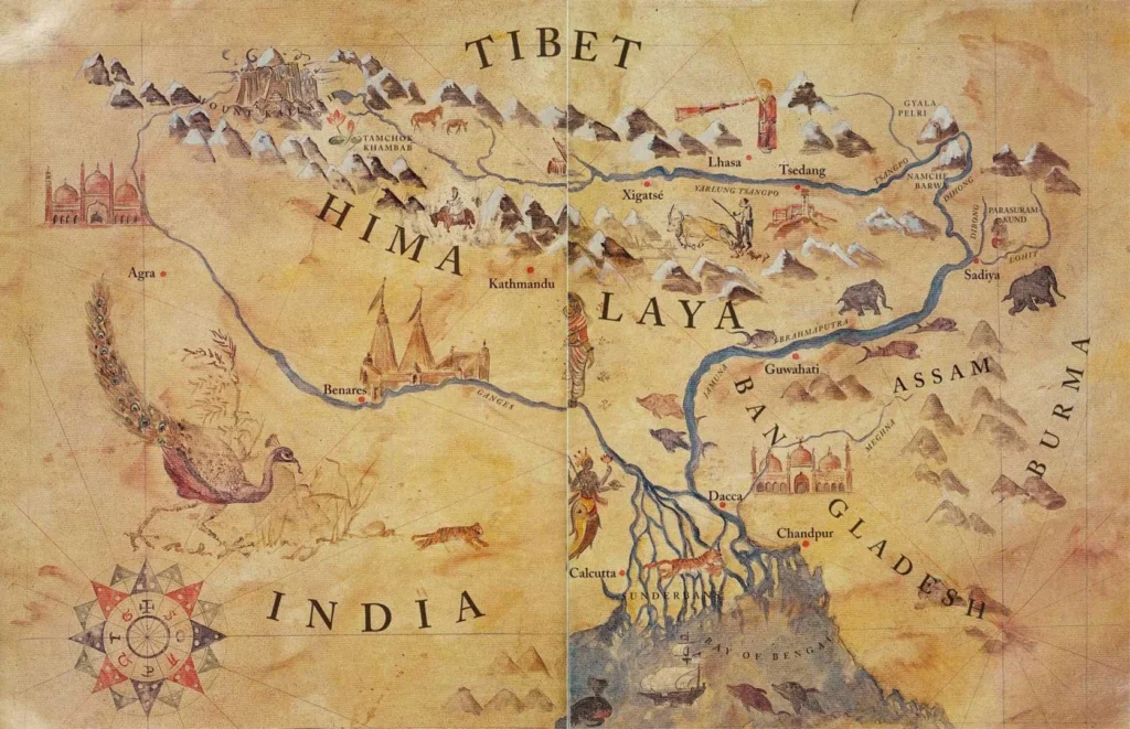 The Brahmaputra flows through Deep Time: State-making, River Infrastructures, Compensation Regimes 2 brahmaputra map
